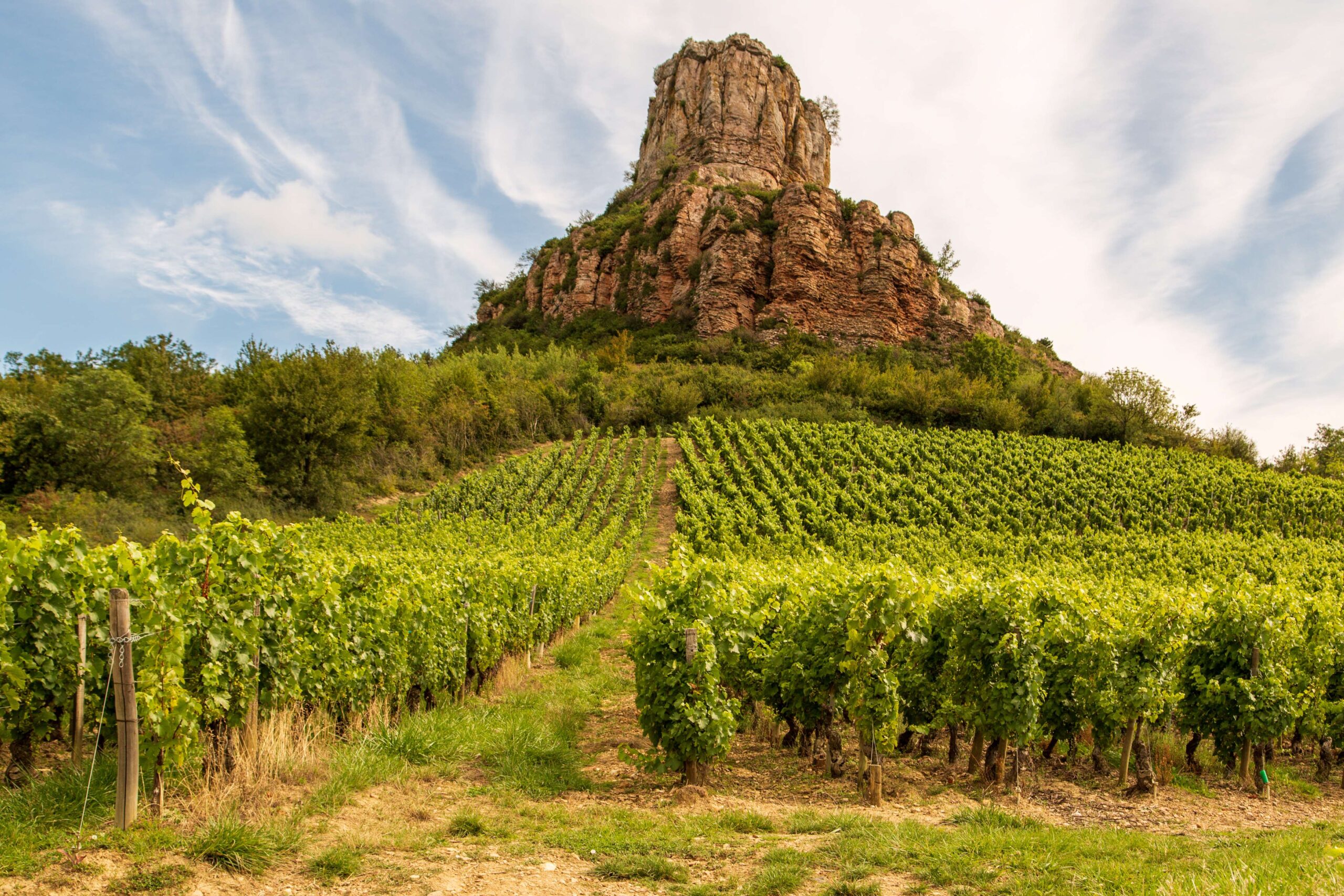 Roche Solutré im Burgund in Frankreich